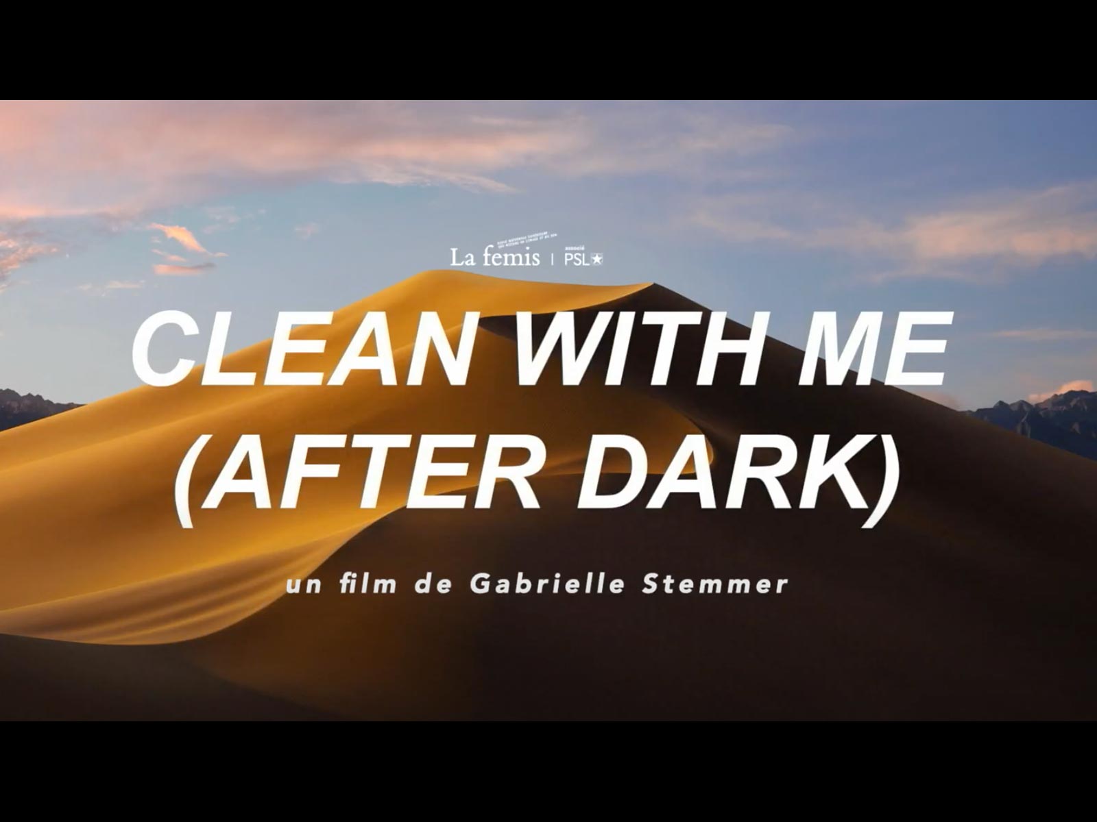 Affiche "clean with me"